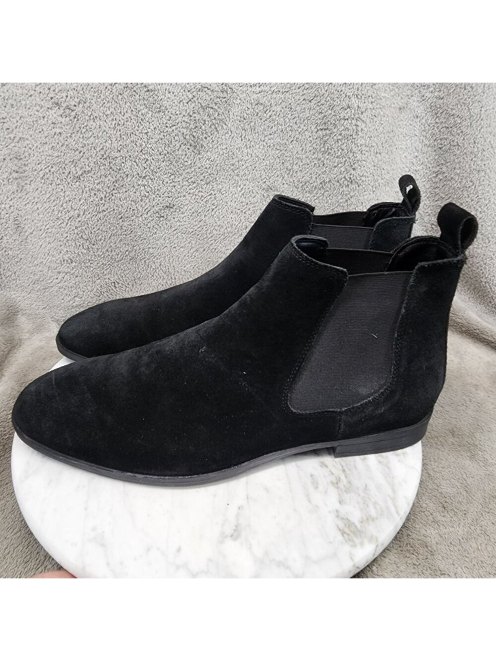 Asos Shoes Mens Size 9 Black Leather Chelsea Ankle Boots *Read*